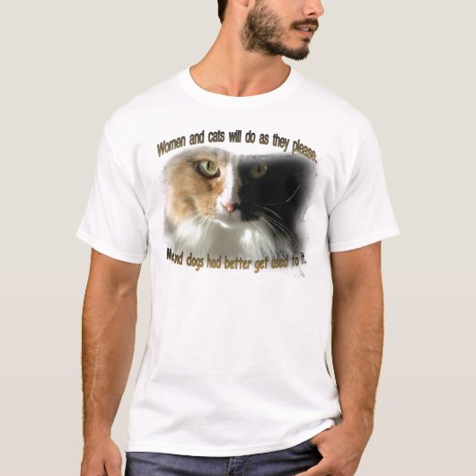 Vrouwen en katten... t-shirt (Voorkant)