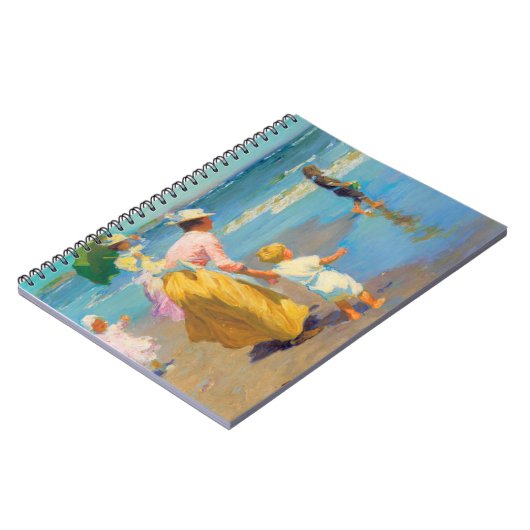 Vrouwen en kinderen op het strand Edward Potthast Notitieboek (Linkerzijde)