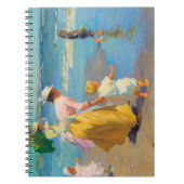 Vrouwen en kinderen op het strand Edward Potthast Notitieboek (Voorkant)