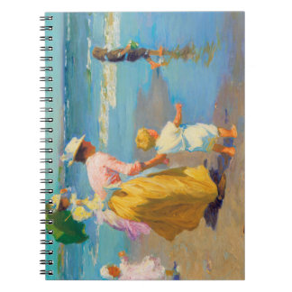 Vrouwen en kinderen op het strand Edward Potthast Notitieboek
