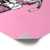 Vrouwen en meisjes die op Net Hockey Player (vrouw Poster (Hoek)