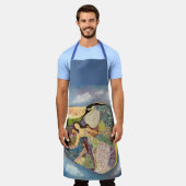 Vrouwen en Meisjes Klimt Style Art Schort (Gedragen)