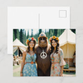Vrouwen en Sasquatch Retro Festival Briefkaart (Voorkant / Achterkant)