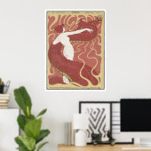 Vrouwen en slangen - Art Nouveau - Jugend Art Poster (Thuiskantoor)