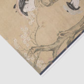 Vrouwen en twee kinderen van Kubo Shunman Tissuepapier (Detail)