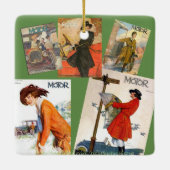 " vrouwen en wielen" keramisch ornament (Achterkant)