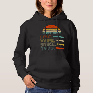 Vrouwen Epic Wife sinds 1973 Haar 49e bruiloft Ann Hoodie