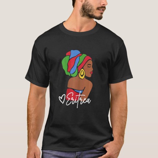 Vrouwen Eritrea Eritrees Vlag Afrikaanse Etnische T-shirt (Voorkant)