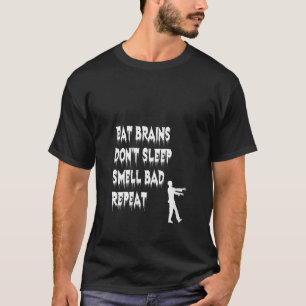Vrouwen Eten Hersenen Slaap Niet Zombie Funny Horr T-shirt