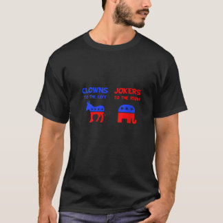 Vrouwen ezel clowns naar links olifant jokers t t-shirt