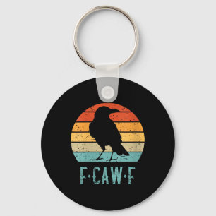Vrouwen F-caw-f Zwarte Kraai Zwarte Vogel Retro Zo Sleutelhanger
