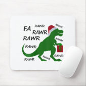 Vrouwen Fa Rawr Dinosaur T-rex kerstfeest Santa T- Muismat (Met muis)