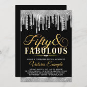 Vrouwen Fabulous 50 verjaardagsfeestje Kaart (Voorkant / Achterkant)