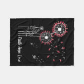 Vrouwen Faith Hope Love Breast Cancer Dandelion Fl Fleece Deken (Voorkant (Horizontaal))