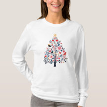 Vrouwen Feestelijke Kerstboom T-shirt
