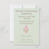 Vrouwen Fellowship | Roze Gerber Daisy Plat Kaart (Achterkant)