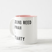 Vrouwen fictie auteurs tweekleurige koffiemok (Voorkant links)