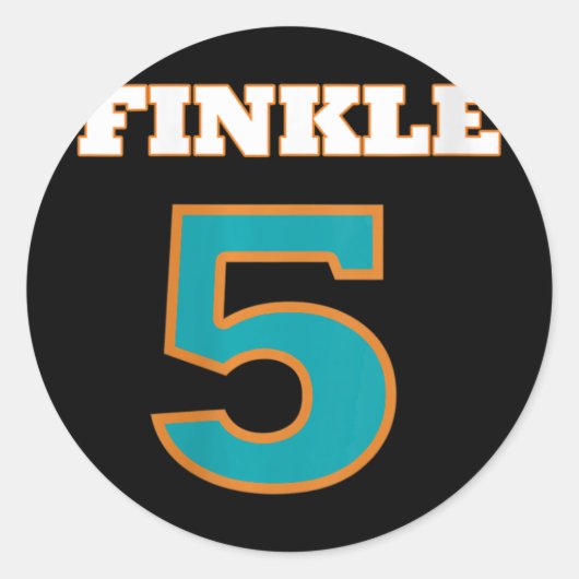 Vrouwen Finkle 5 Football Camp Funny Football vete Ronde Sticker (Voorkant)