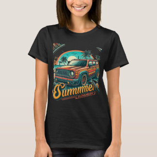 Vrouwen Fitted Auto Graphic Bedrukte Casual T-shir T-shirt