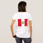 Vrouwen Fleece Jogger met vlag van Peru T-shirt (Achterkant volledig)