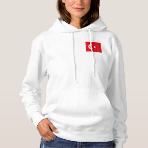 Vrouwen Fleece Jogger met vlag van Turkije Hoodie