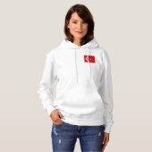 Vrouwen Fleece Jogger met vlag van Turkije Hoodie (Voorkant volledig)