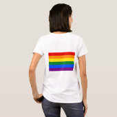 Vrouwen Fleece Zip Jogger met Pride Regenboogvlag T-shirt (Achterkant volledig)