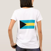 Vrouwen Fleece Zip Jogger met vlag van Bahama's T-shirt (Achterkant)