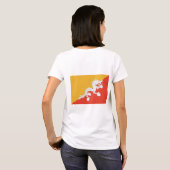 Vrouwen Fleece Zip Jogger met vlag van Bhutan T-shirt (Achterkant volledig)