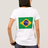 Vrouwen Fleece Zip Jogger met vlag van Brazilië T-shirt (Achterkant)