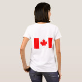 Vrouwen Fleece Zip Jogger met vlag van Canada T-shirt (Achterkant volledig)