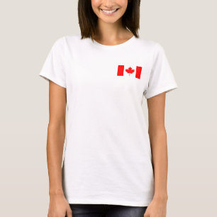 Vrouwen Fleece Zip Jogger met vlag van Canada T-shirt