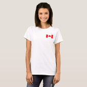 Vrouwen Fleece Zip Jogger met vlag van Canada T-shirt (Voorkant volledig)
