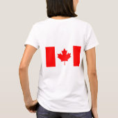 Vrouwen Fleece Zip Jogger met vlag van Canada T-shirt (Achterkant)