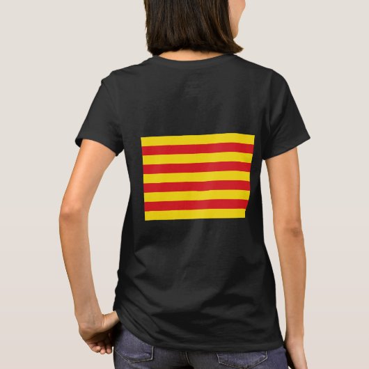 Vrouwen Fleece Zip Jogger met vlag van Catalonië T-shirt (Achterkant)