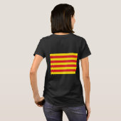 Vrouwen Fleece Zip Jogger met vlag van Catalonië T-shirt (Achterkant volledig)