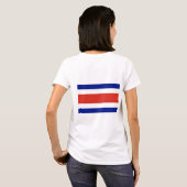 Vrouwen Fleece Zip Jogger met vlag van Costa Rica T-shirt (Achterkant volledig)
