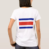 Vrouwen Fleece Zip Jogger met vlag van Costa Rica T-shirt (Achterkant)