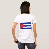 Vrouwen Fleece Zip Jogger met vlag van Cuba T-shirt (Achterkant volledig)