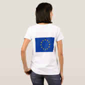 Vrouwen Fleece Zip Jogger met vlag van Europa T-shirt (Achterkant volledig)