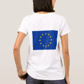 Vrouwen Fleece Zip Jogger met vlag van Europa T-shirt (Achterkant)