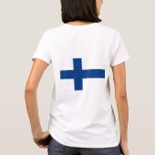 Vrouwen Fleece Zip Jogger met vlag van Finland T-shirt (Achterkant)