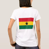 Vrouwen Fleece Zip Jogger met vlag van Ghana T-shirt (Achterkant)