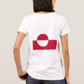 Vrouwen Fleece Zip Jogger met vlag van Groenland T-shirt (Achterkant)