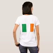 Vrouwen Fleece Zip Jogger met vlag van Ierland T-shirt (Achterkant volledig)