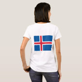 Vrouwen Fleece Zip Jogger met vlag van IJsland T-shirt (Achterkant volledig)