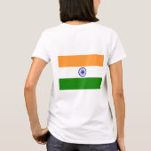 Vrouwen Fleece Zip Jogger met vlag van India T-shirt (Achterkant)
