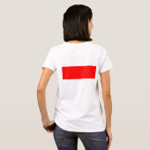 Vrouwen Fleece Zip Jogger met vlag van Indonesië T-shirt (Achterkant volledig)