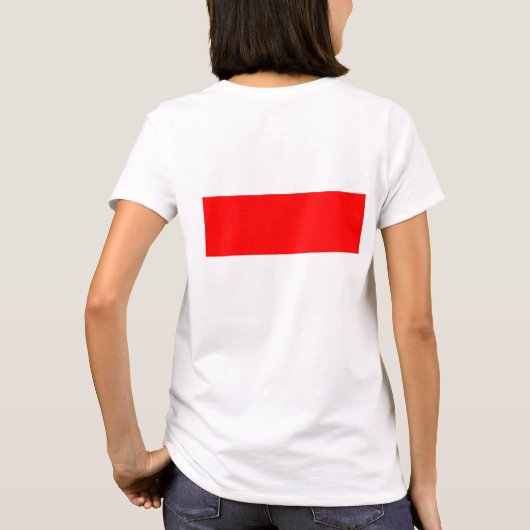 Vrouwen Fleece Zip Jogger met vlag van Indonesië T-shirt (Achterkant)