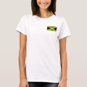 Vrouwen Fleece Zip Jogger met vlag van Jamaica T-shirt